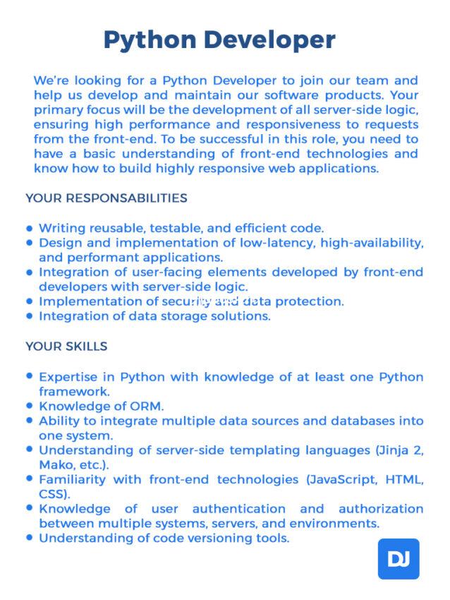Basic Knowledge to Become a Python Developer – For Beginners