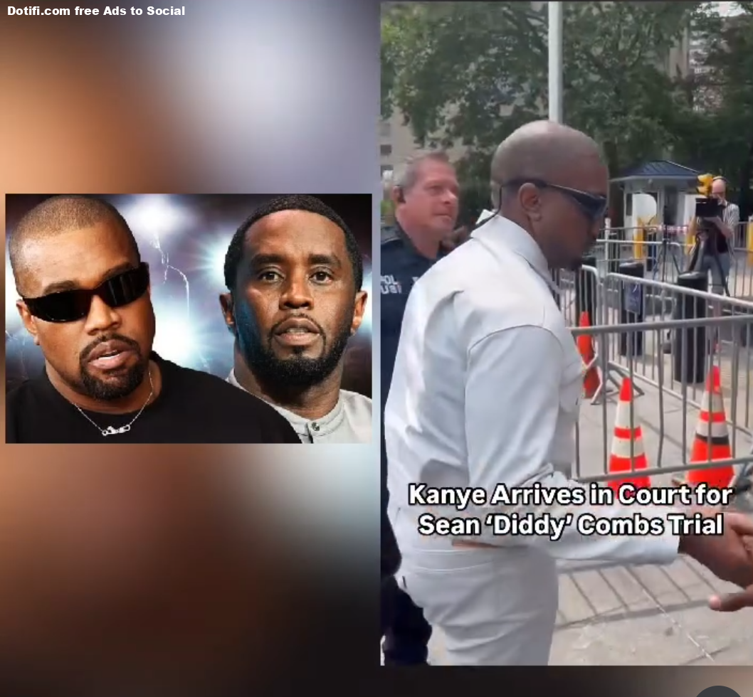 Kanye West shows up to support Diddy at trial seen with King Combs Diddy's son