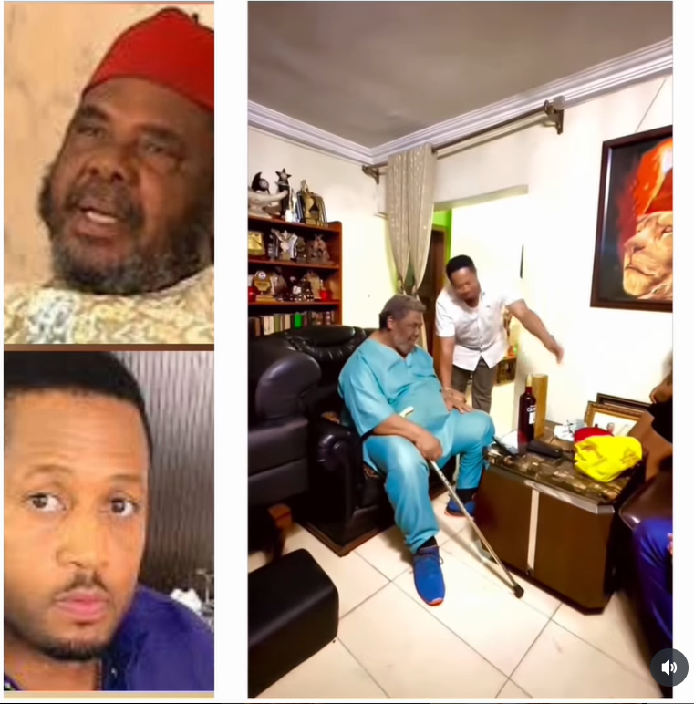 Actor Mike Ezuruonye pays veteran actor Pete Edochie a warm visit, hails him as a pathfinder of Igbo culture