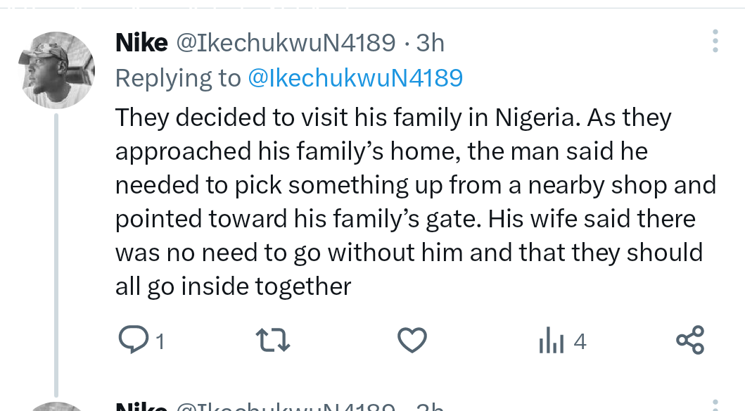 X user shares chilling story of man who returned to Nigeria with family only for them to be told he died 10 years ago