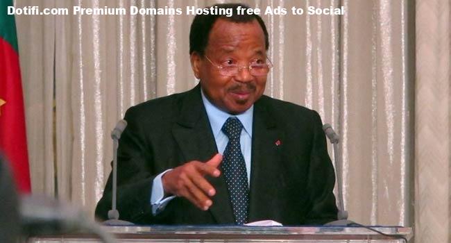 Cameroon President Paul Biya speaks as he meets with French former hostages at the presidential palace in Yaounde on April 19, 2013. AFP PHOTO / REINNIER KAZE