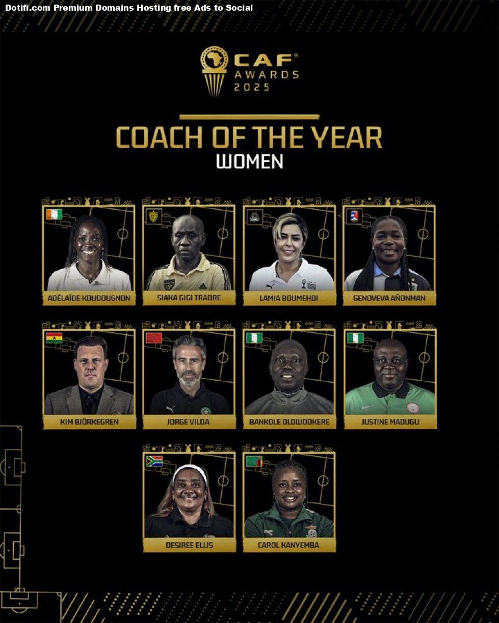 2025 CAF Awards, Super Falcons, Justin Madugu, Bankole Olowookere