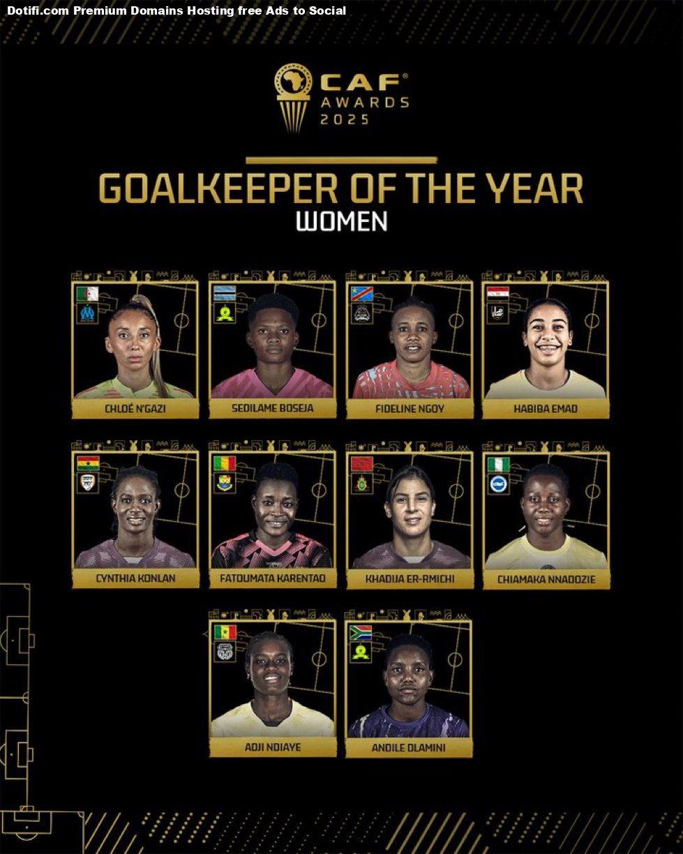 2025 CAF Awards, Super Falcons, Chiamaka Nnadozie